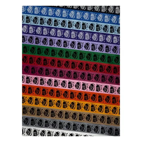 Backpack Icon School and Travel Satin Ribbon for Bows Gift Wrapping DIY Craft Projects - 1" - 3 Yards White Ribbon {1}