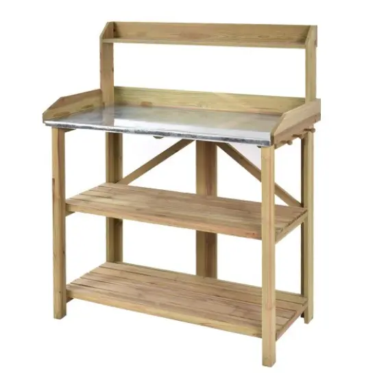 Garden Wooden Plant Bench Work Station {3}