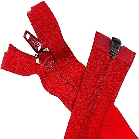 30" Light Weight Jacket Zipper ~ YKK #5 Nylon Coil Separating Zippers - 519 Hot Red (Pack of 1 Zipper) {1}