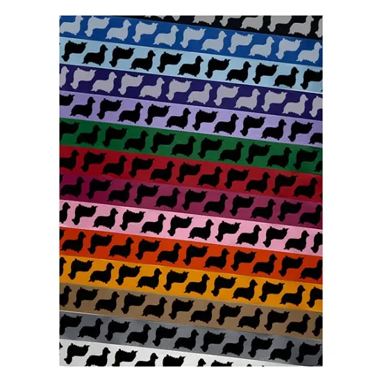 Long Haired Dachshund Dog Solid Satin Ribbon for Bows Gift Wrapping - 1" - 3 Yards Hot Pink Ribbon {1}