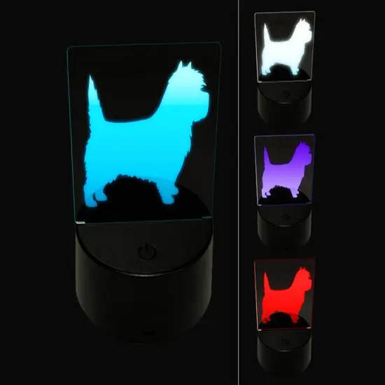 Cairn Terrier Dog Solid 3D Illusion LED Night Light Sign Nightstand Desk Lamp {1}
