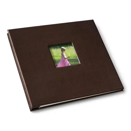 Gallery Leather Yarmouth 12 x 12 Scrapbook, Hold Keepsakes and Memories, Bonded Leather, Post-Bound, 20 pages, - 12.75" x 14.5" Freeport Mocha {1}