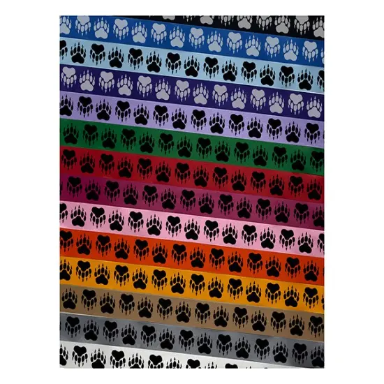Grizzly Bear Claw Paw Satin Ribbon for Bows Gift Wrapping - 1" - 3 Yards White Ribbon {1}