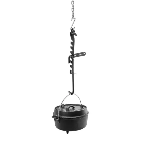 Petromax Adjustable Campfire Trammel Hook, Easily Adjust the Distance Between Your Outdoor Cooking Pots and Your Fire, up to 24 inches {5}