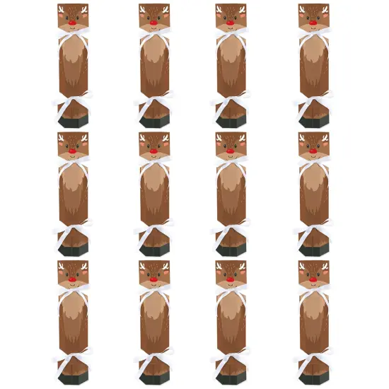 Big Dot of Happiness Very Merry Christmas - No Snap Holiday Reindeer Party Table Favors - DIY Cracker Boxes - Set of 12 {6}