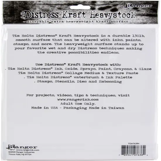 Tim Holtz Distress Kraft Heavystock 10/Pkg-8.5"X11" {2}