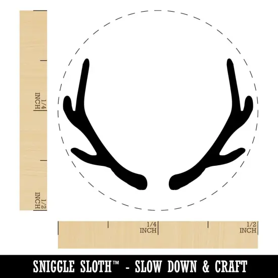 Deer Antlers Self-Inking Rubber Stamp for Stamping Crafting Planners Fuchsia {1}