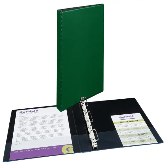 Avery Durable 3 Ring Binder, 1 Inch Slant Rings, 3 Green Binders (27253) {6}