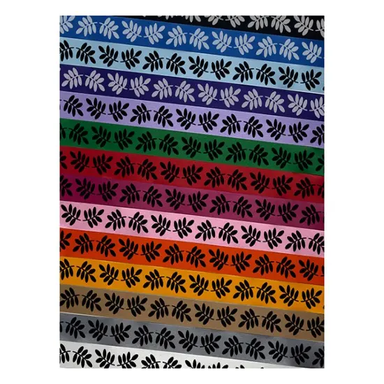 Leaf Branch Solid Satin Ribbon for Bows Gift Wrapping - 1" - 3 Yards Blue Ribbon {1}