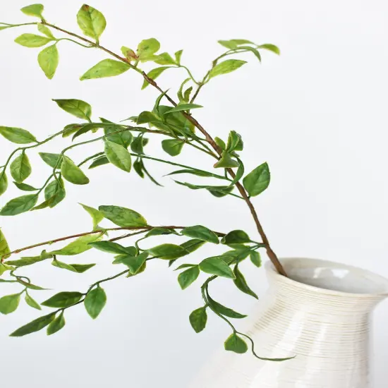 32" Faux Nandina Leaf Stem {5}