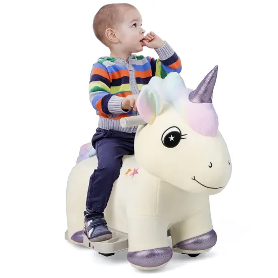 6V Electric Animal Ride On Toy with Music and Handlebars {2}