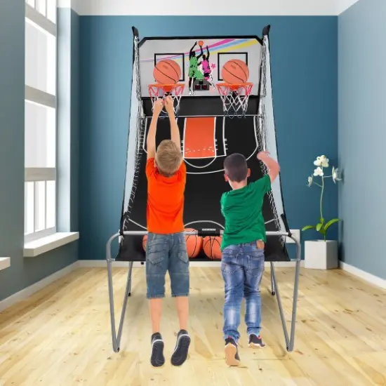 Indoor Double Electronic Basketball Game with 4 Balls {2}