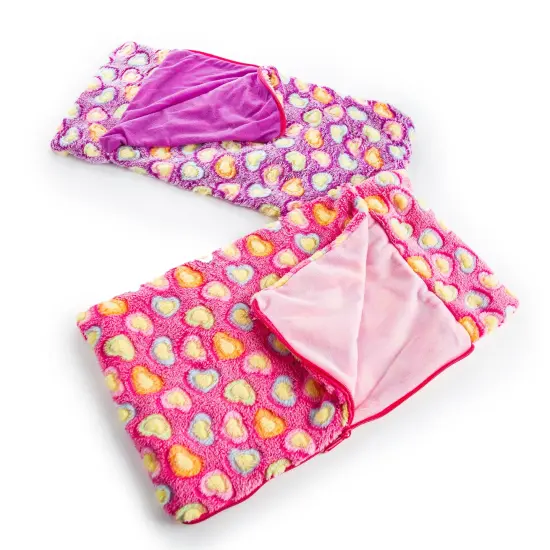 The Queen's Treasures Set of Two Pink & Purple 18 Inch Doll Sleeping Bags {2}