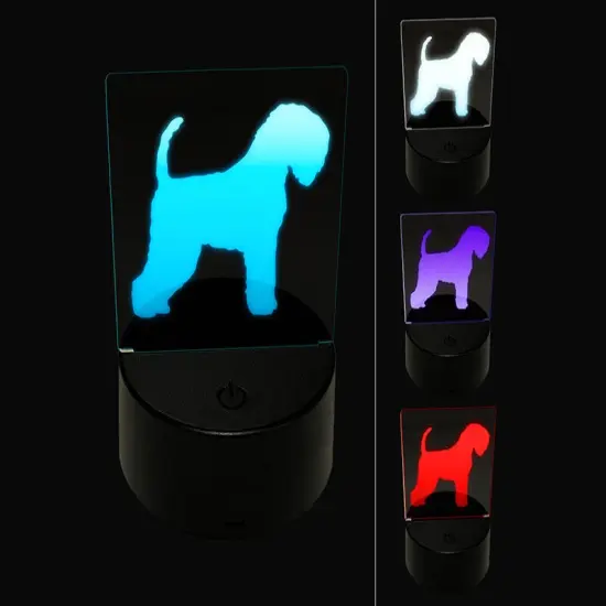 Soft Coated Wheaten Terrier Dog Solid 3D Illusion LED Night Light Sign Nightstand Desk Lamp {1}