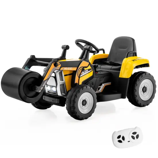 Kids Ride-On Road Roller with Manual and Parental Control Pink {7}