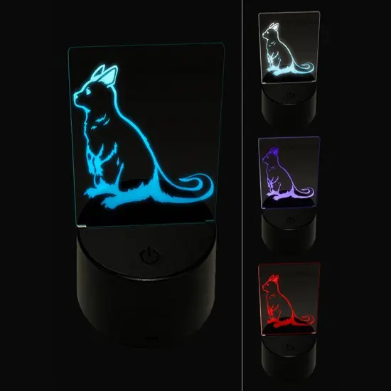 Red-Necked Wallaby from Australia 3D Illusion LED Night Light Sign Nightstand Desk Lamp {1}