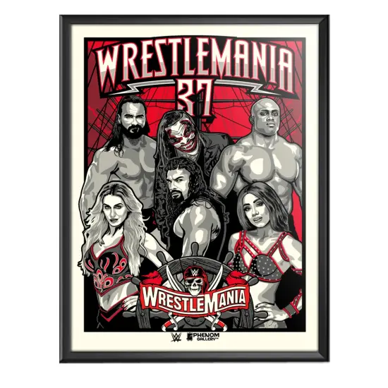 Phenom Gallery WWE Wrestlemania 37 18" x 24" Serigraph {6}
