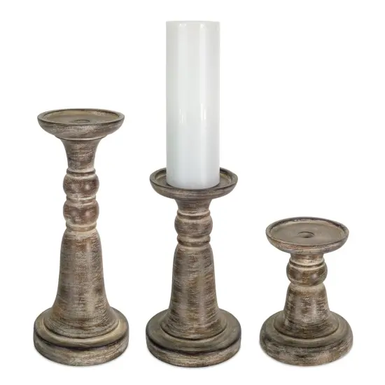 Stone Candle Holder (Set of 3) {1}