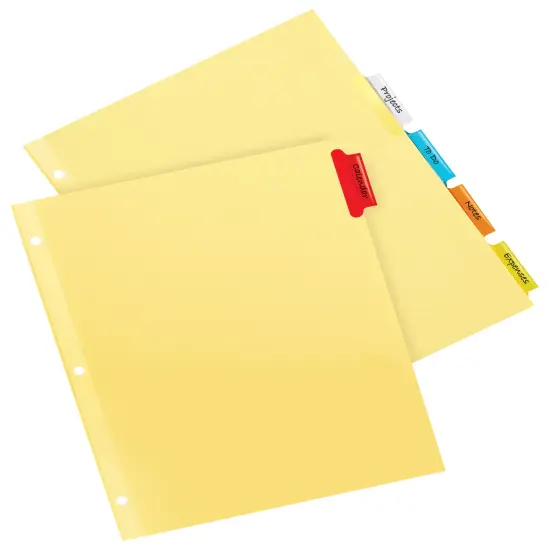 Avery Insertable Dividers, 5 Multicolor Tabs, 10 Sets of 81000 {5}