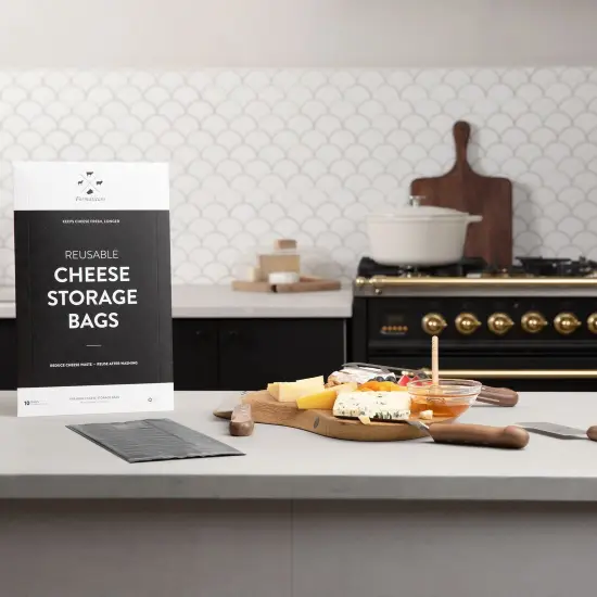 Reusable Premium Cheese Storage Bags, Pack-10 {3}