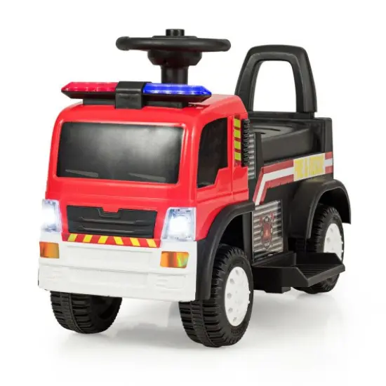 Kids 6V Battery Powered Electric Ride On Fire Truck {3}