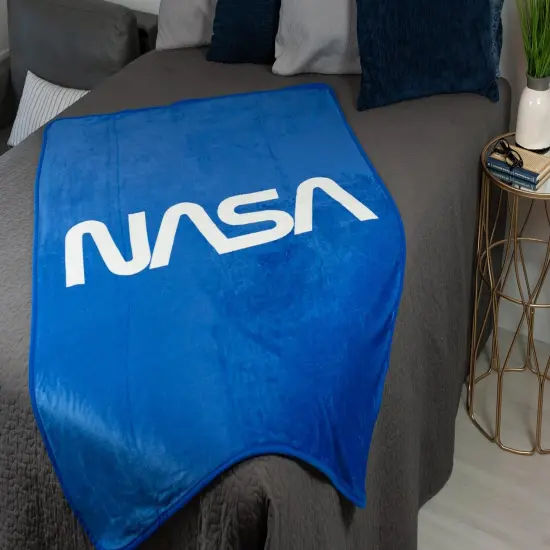 NASA Logo Fleece Soft Throw Blanket | Large NASA Blanket | 60 x 45 Inches {7}