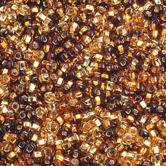 John Bead 10/0 Silver Lined Czech Glass Seed Beads, 500g Topaz Mix {1}