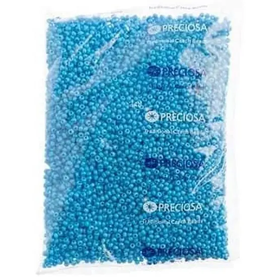John Bead 6/0 Blue Czech Glass Seed Beads, 500g Terra Dyed Chalk {2}