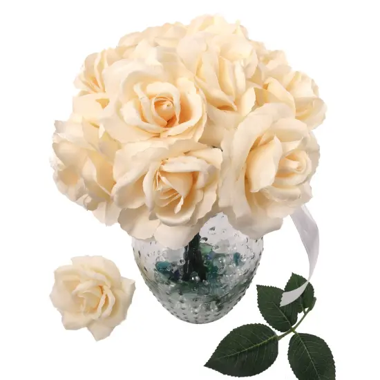 50-Pack: Ivory Rose Picks, 8" Long, 3" Wide, Floral Home by Artificial Flowers {1}