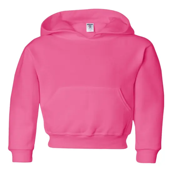JERZEES&reg; Hooded Turtle Neck Long Sleeve Sweatshirt For Youth Neon pink {1}