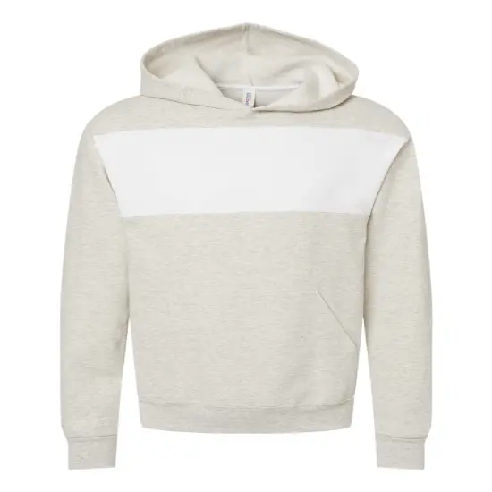JERZEES&reg; Nublend Billboard Hooded Sweatshirt Oatmeal heather/ whi {5}