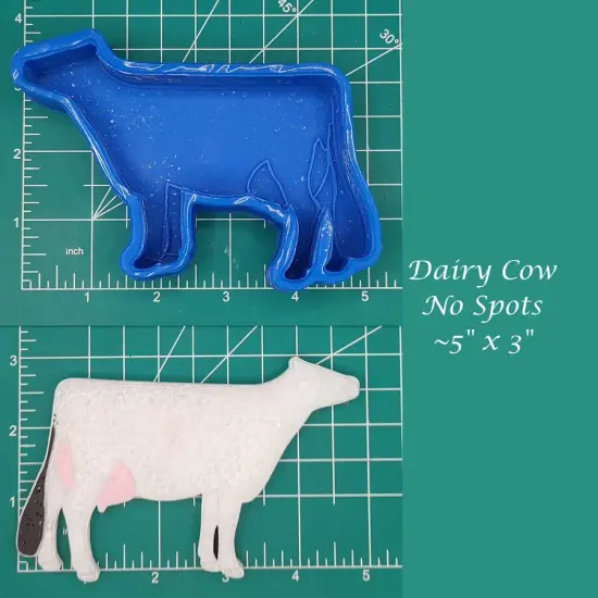 Dairy Cow - No Spots - Silicone Freshie Mold {1}