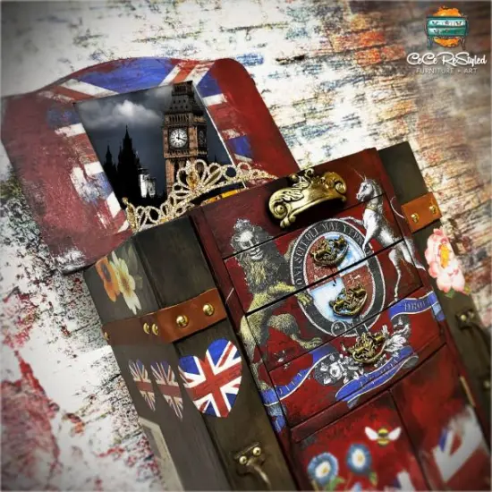 Redesign With Prima Decor Transfers - London Love - total sheet size 24"x 35" , cut into 2 sheets 655350656485 {5}