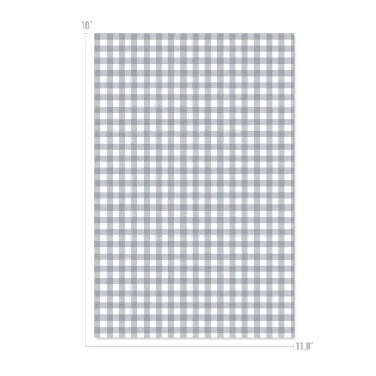Happy Crafters Buffalo Plaid 11.8" x 18" Sheet Gray and White {1}