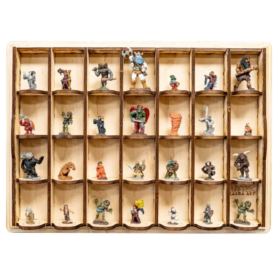 28 Slot Miniature Display Kit for Collectibles (Assembly Required) {2}