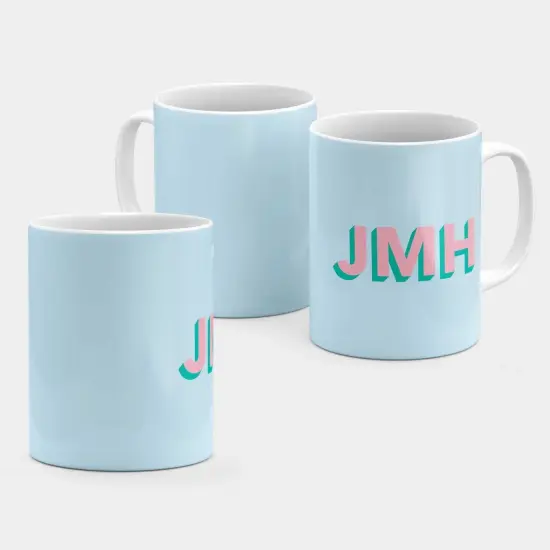 Monogram 3D Initials 11oz Mug V {3}