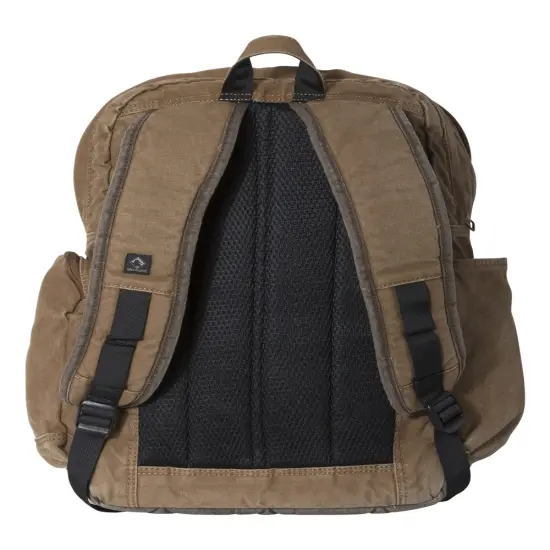 Traveler Backpack 32L12 oz 85/15 cotton/polyester concrete canvas | Raheev&reg; Field khaki/ tobacco {3}