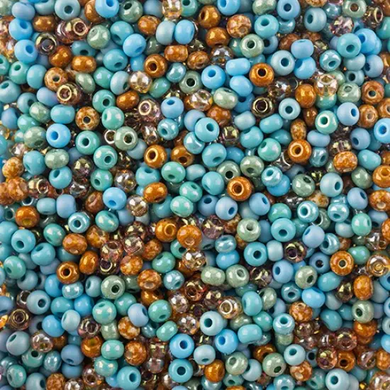 John Bead 6/0 Mixed Czech Glass Seed Beads, 500g Turquoise {1}