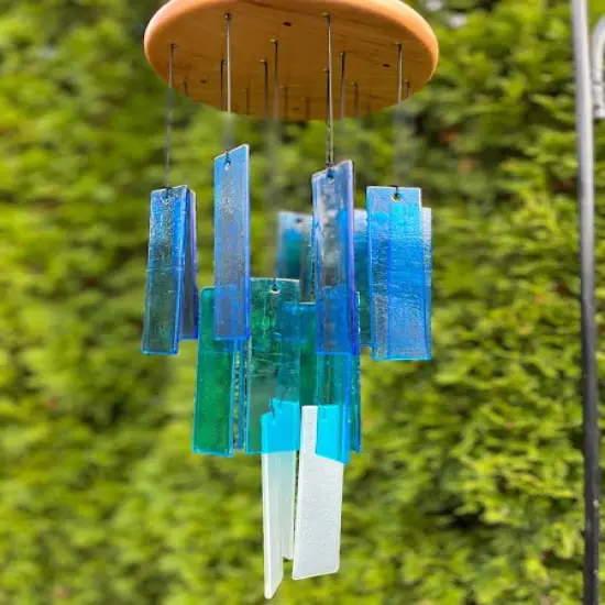 Art Glass Windchime - Into The Sea {1}