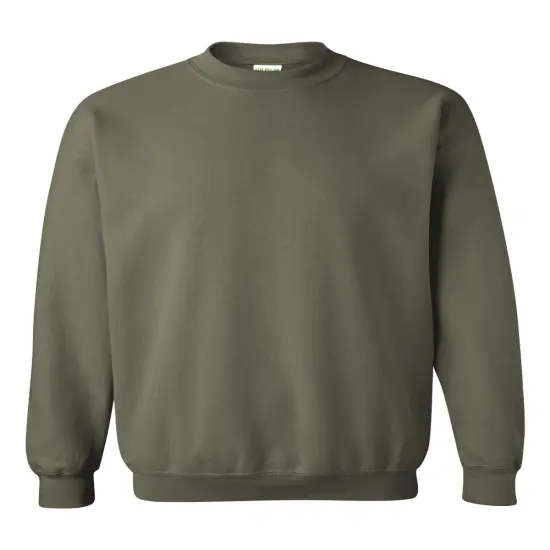 Gildan&reg; Heavy Blend Long Sleeve Crew Neck Sweatshirt Military green {2}