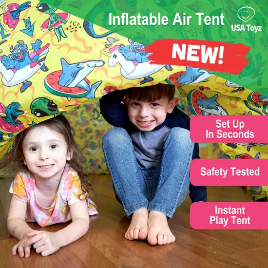 USA Toyz Air Dome Dinosaur Shark Pop Up Tent for Kids {2}