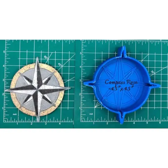 Compass Rose Silicone Freshie Mold {1}