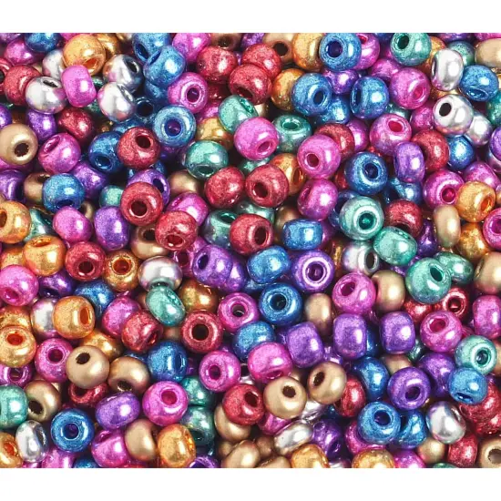 John Bead 6/0 Metallic Czech Glass Seed Beads, 500g Multi {1}