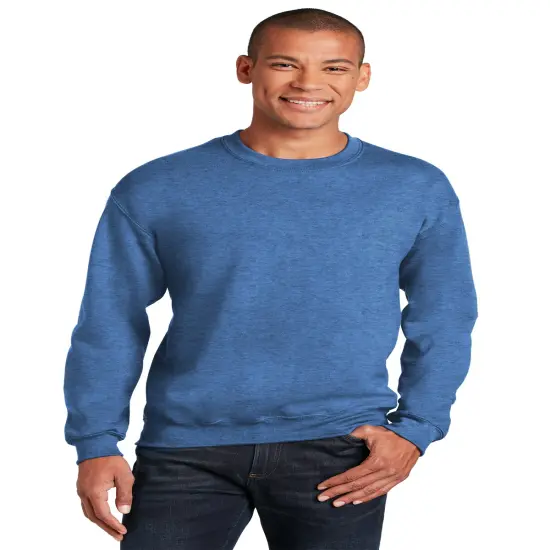Gildan&reg; Crewneck Long Sleeve Sweatshirt Heather sport royal {1}