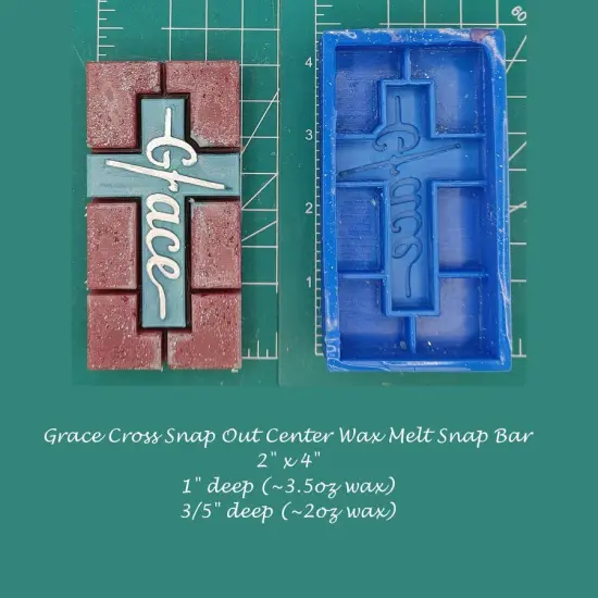 Grace Cross Snap Out Center Wax Melt Snap Bar Silicone Mold {4}