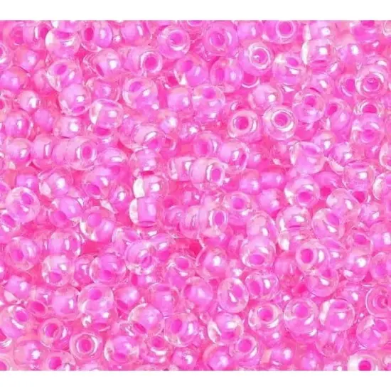 John Bead 6/0 Colorlined Czech Glass Seed Beads, 500g Fuchsia Crystal {1}