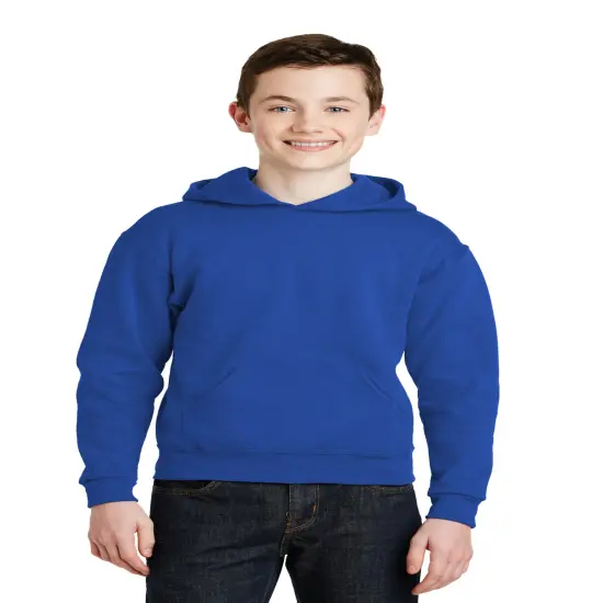 JERZEES&reg; NuBlend Youth Hooded Sweatshirt Royal {1}