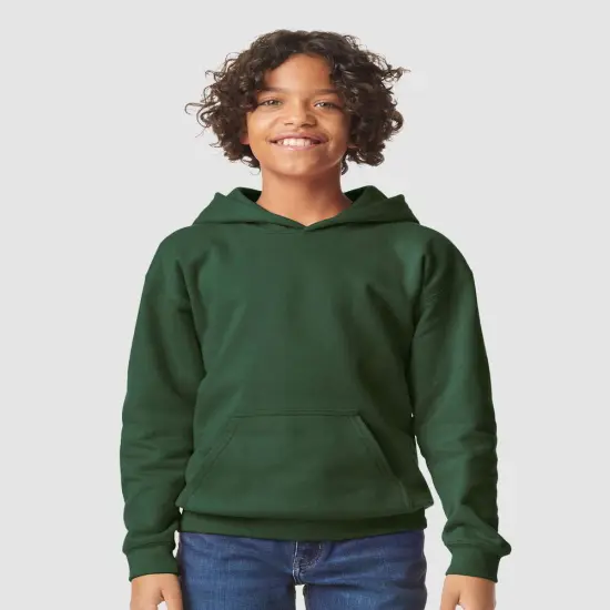 Gildan&reg; Youth Midweight Hooded Sweatshirt Forest green {1}