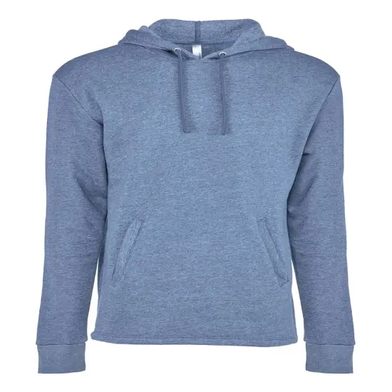 Next Level Apparel&reg; Malibu Welt Long Sleeve Pocket Hoodie Heather bay blue {1}