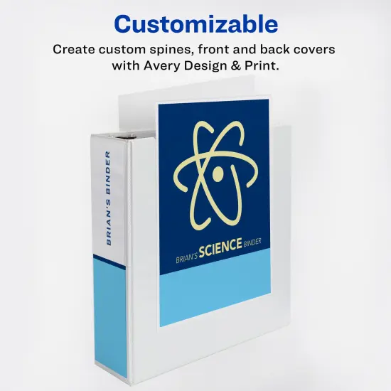 Avery Durable View 3 Ring Binder with 3 Inch Rings, 8 Tab Durable Plastic Binder Dividers, Office Supplies Set (01680) {2}